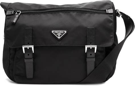 prada logo messenger bag